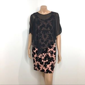 BLACK/PINK COCKTAIL DRESS